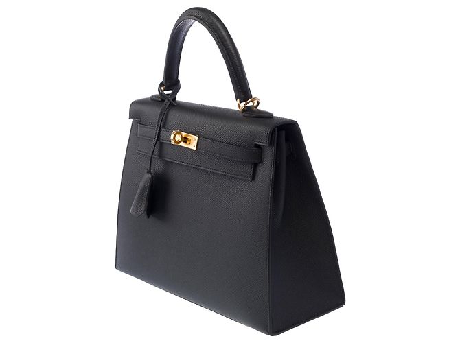 Hermès Borsa HERMES Kelly 25 in Pelle Nera - 103969 Nero - vista 5