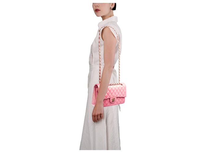 Borsa CHANEL Timeless/Classique in Pelle Rosa - 103968 - vista 13