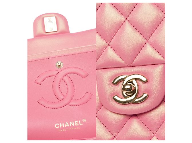 Borsa CHANEL Timeless/Classique in Pelle Rosa - 103968 - vista 7