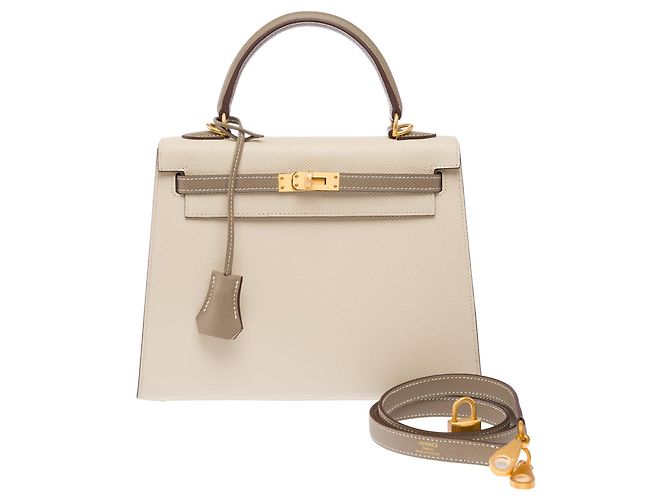 Hermès Borsa HERMES Kelly 25 in Pelle Bianca - 103938 Bianco - vista 3