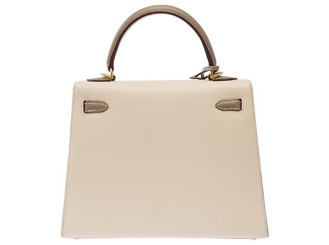 Hermès Borsa HERMES Kelly 25 in Pelle Bianca - 103938 Bianco - vista 4