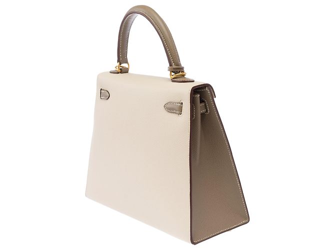 Hermès Borsa HERMES Kelly 25 in Pelle Bianca - 103938 Bianco - vista 6