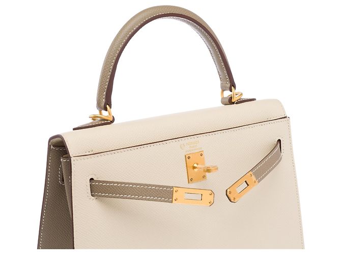 Hermès Borsa HERMES Kelly 25 in Pelle Bianca - 103938 Bianco - vista 7