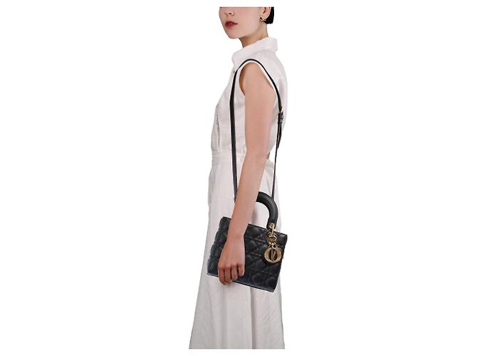 Autre Marque Borsa DIOR Lady Dior in Pelle Nera - 103953 Nero - vista 13