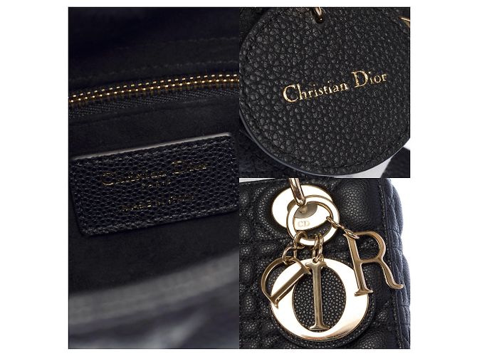 Autre Marque Borsa DIOR Lady Dior in Pelle Nera - 103953 Nero - vista 7