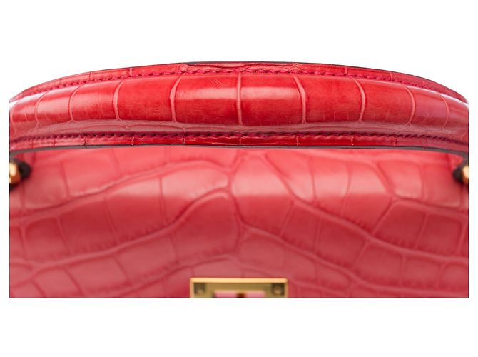 Hermès Borsa HERMES Kelly 25 in Pelli esotiche Rosa - 103973 - vista 10