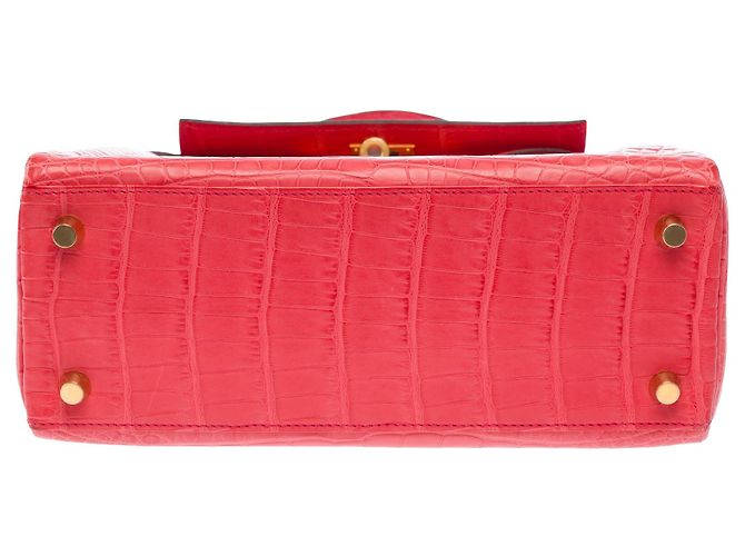 Hermès Borsa HERMES Kelly 25 in Pelli esotiche Rosa - 103973 - vista 11