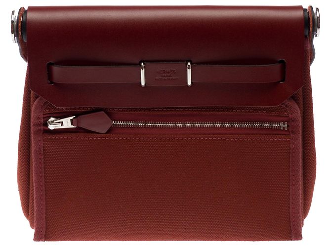 Hermès Bolso HERMES Herbag en Lona Roja - 103958 - vista 4