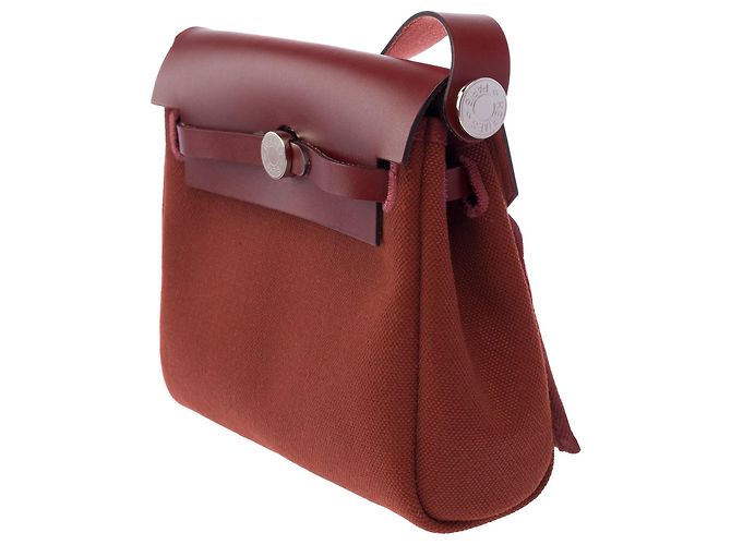 Hermès Bolso HERMES Herbag en Lona Roja - 103958 - vista 5