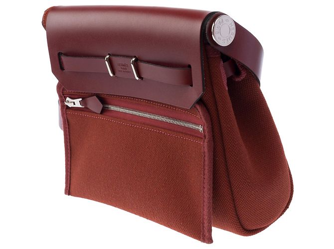 Hermès Bolso HERMES Herbag en Lona Roja - 103958 - vista 6