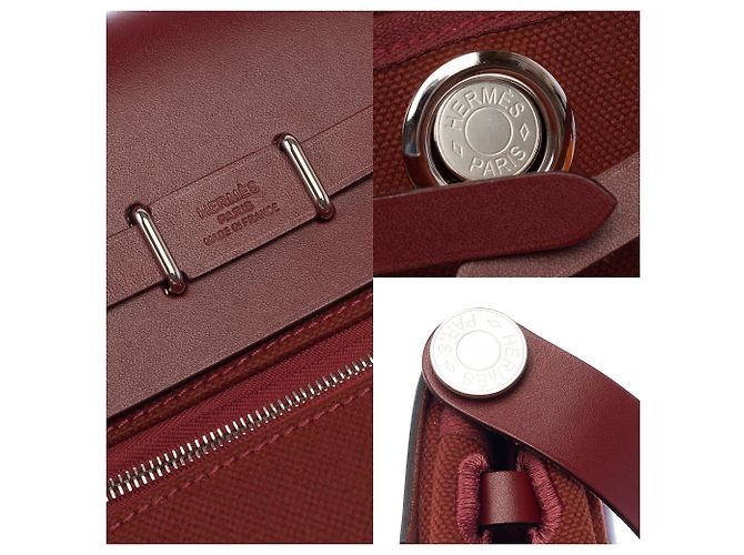 Hermès Bolso HERMES Herbag en Lona Roja - 103958 - vista 7
