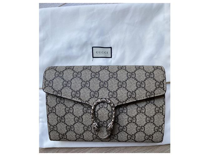 Gucci Cartera con cadena Dionysus GG Supreme Castaño Beige - vista 6