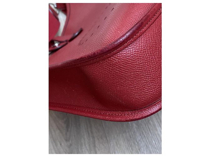 Borsa Hermès Evelyne TPM in pelle rossa Rosso - vista 10