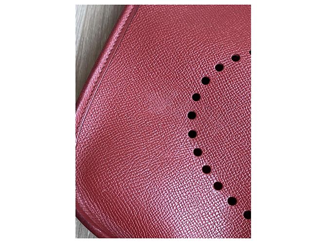 Borsa Hermès Evelyne TPM in pelle rossa Rosso - vista 12