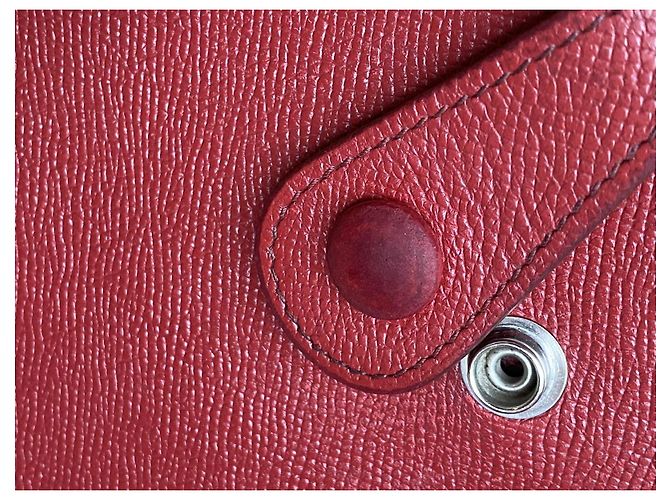 Borsa Hermès Evelyne TPM in pelle rossa Rosso - vista 13