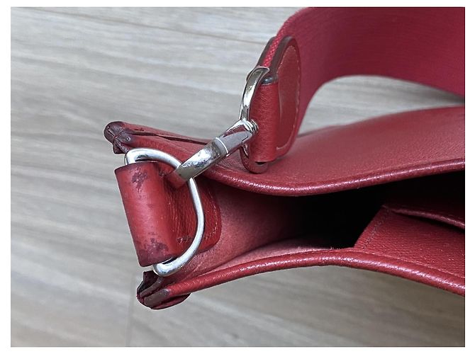 Borsa Hermès Evelyne TPM in pelle rossa Rosso - vista 4