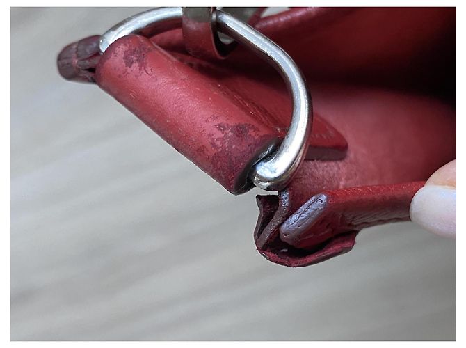 Borsa Hermès Evelyne TPM in pelle rossa Rosso - vista 5