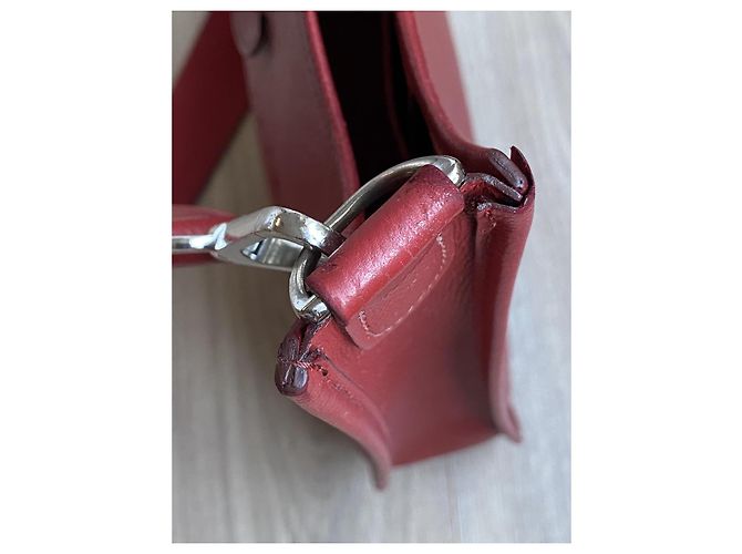 Borsa Hermès Evelyne TPM in pelle rossa Rosso - vista 8