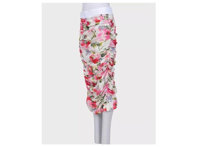 Falda de seda drapeada floral Dolce & Gabbana IT 44/L de segunda mano - vista 2