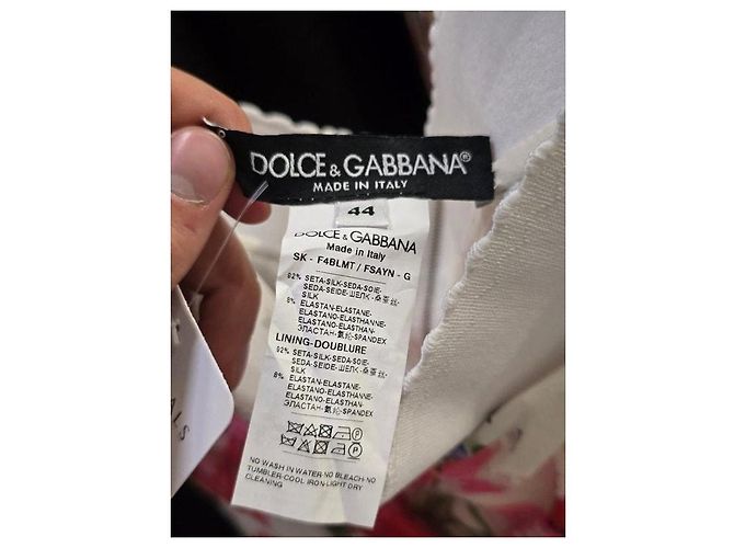 Falda de seda drapeada floral Dolce & Gabbana IT 44/L de segunda mano - vista 5