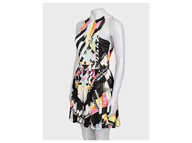 Balmain Off-Shoulder figurbetoniertes Kleid Viskose-Seidenmischung Sz.38 NWOT Pre-owned - Ansicht 2