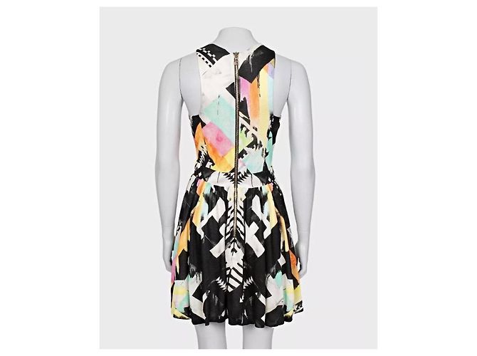 Balmain Off-Shoulder figurbetoniertes Kleid Viskose-Seidenmischung Sz.38 NWOT Pre-owned - Ansicht 3