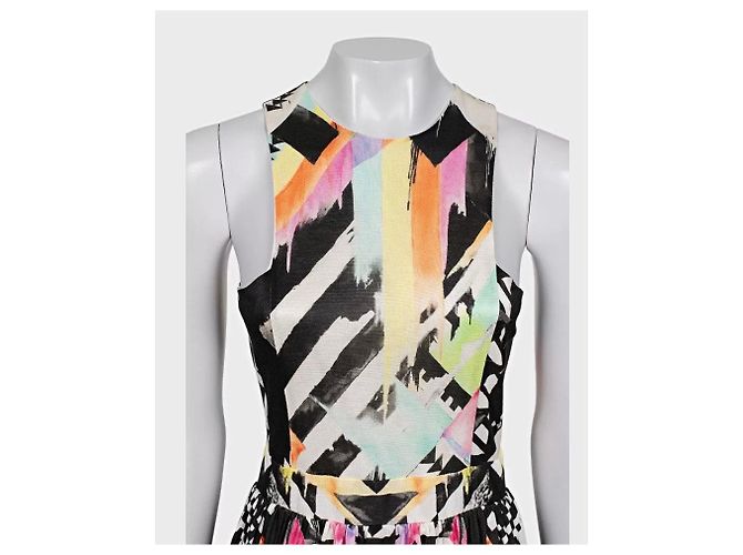 Balmain Off-Shoulder figurbetoniertes Kleid Viskose-Seidenmischung Sz.38 NWOT Pre-owned - Ansicht 4