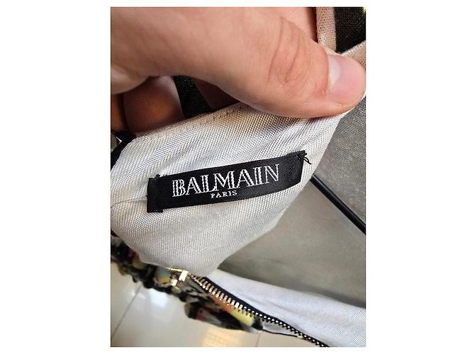 Balmain Off-Shoulder figurbetoniertes Kleid Viskose-Seidenmischung Sz.38 NWOT Pre-owned - Ansicht 7