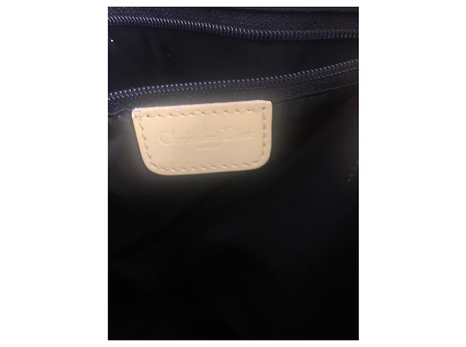 Borsa Tote Christian Dior Oblique Monogram - Blu e Crema Crudo - vista 6