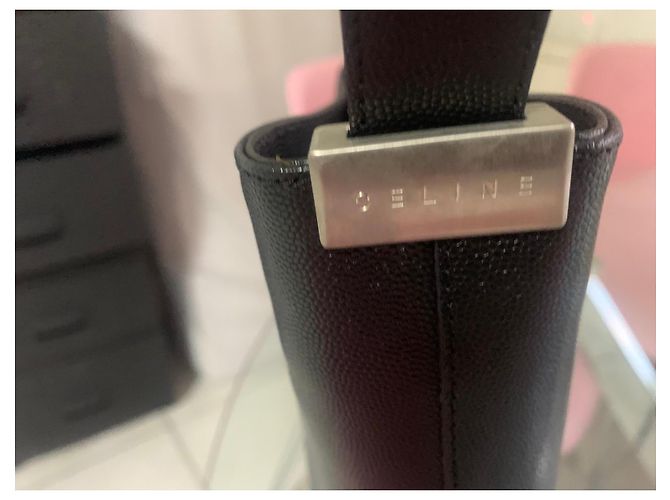Céline Borsa a Secchiello in Pelle Nera Nero - vista 9