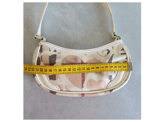 Borsa Burberry Olympia Tela Stampata Cuori Nova Check Marrone Multicolore Beige - vista 13