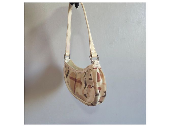 Borsa Burberry Olympia Tela Stampata Cuori Nova Check Marrone Multicolore Beige - vista 3