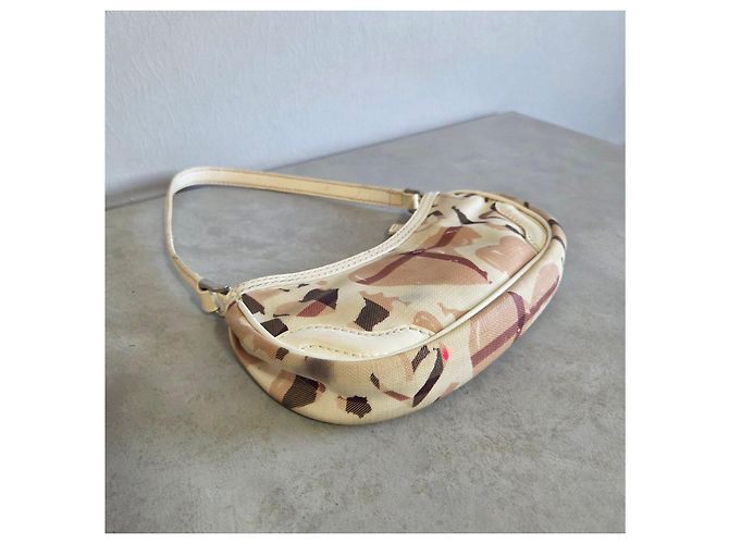 Borsa Burberry Olympia Tela Stampata Cuori Nova Check Marrone Multicolore Beige - vista 5