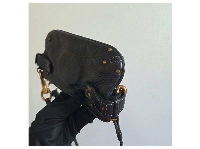 Mini bolso Chloé Paddington de cuero negro - vista 11