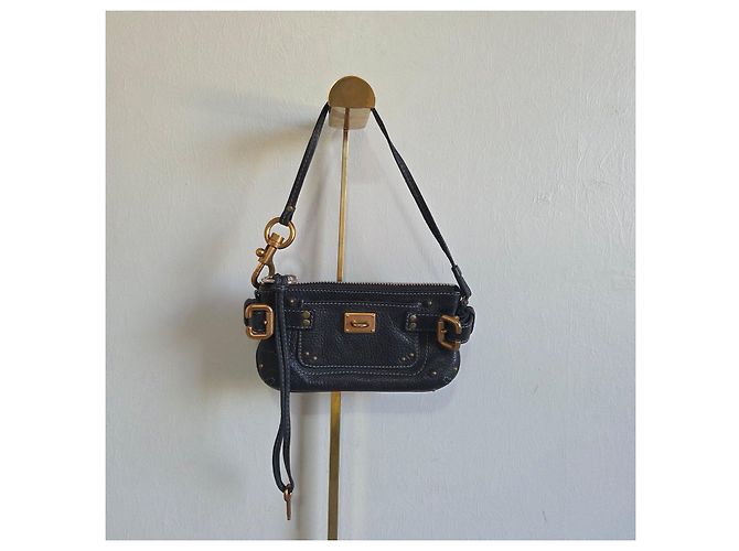 Mini bolso Chloé Paddington de cuero negro - vista 3