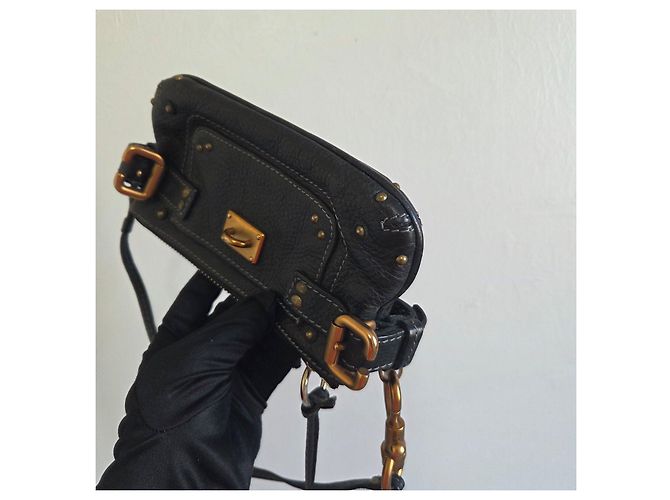 Mini bolso Chloé Paddington de cuero negro - vista 9