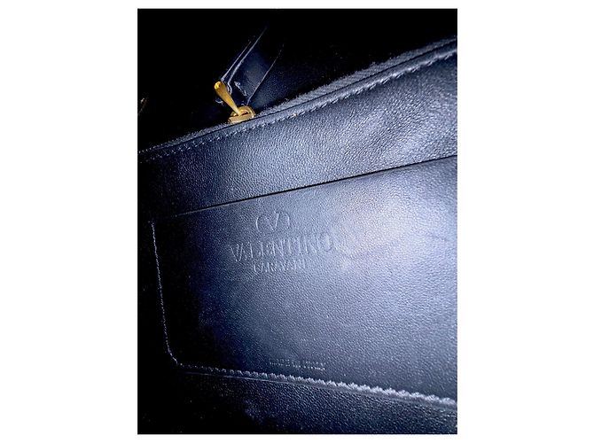 Valentino Garavani Bolso de hombro Vain en piel negra Negro - vista 15