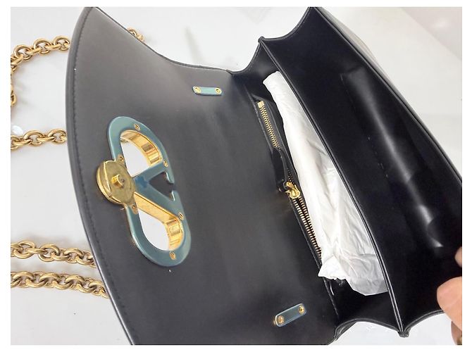 Valentino Garavani Bolso de hombro Vain en piel negra Negro - vista 5