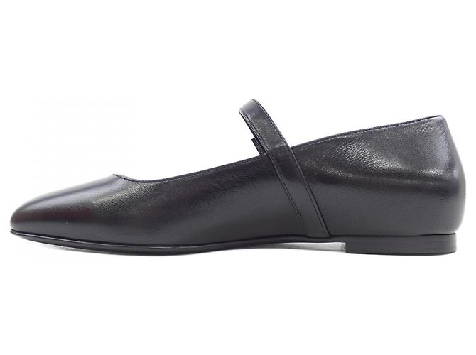 Hermès Jane Api Buckle Chevre Flats Preto - vista 2