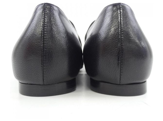 Hermès Jane Api Buckle Chevre Flats Preto - vista 5