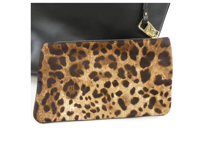 Borsa Tote in pelle nera Dolce & Gabbana Nero - vista 7