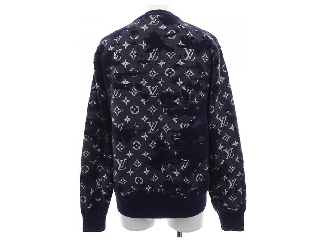 Malha Monogram Distressed Louis Vuitton Marrom Azul marinho - vista 2