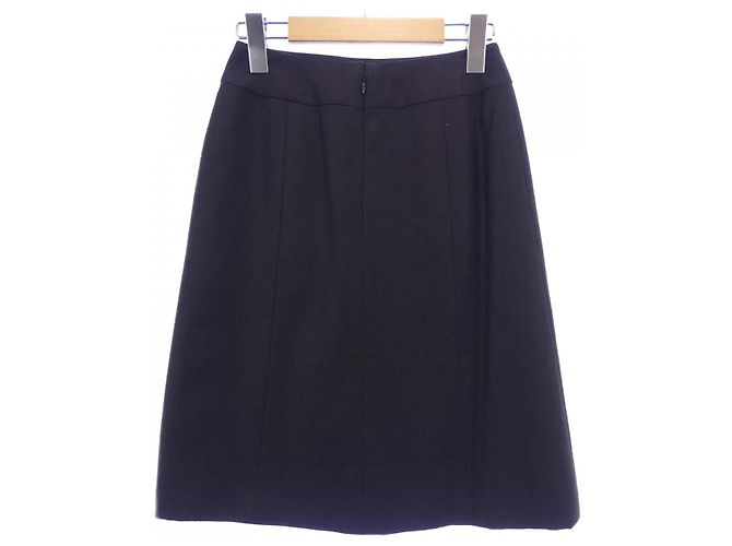 Falda de mezcla de cachemira Chanel P18201V10471 01A Negro - vista 2