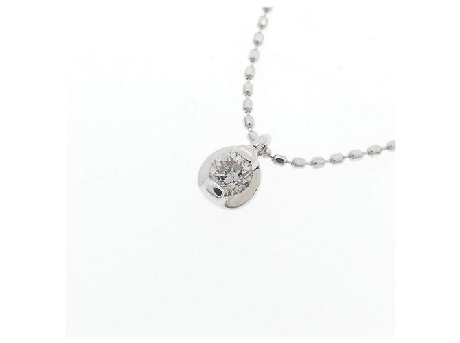 Autre Marque K10 Weißgold Diamant-Halskette Silber - Ansicht 3