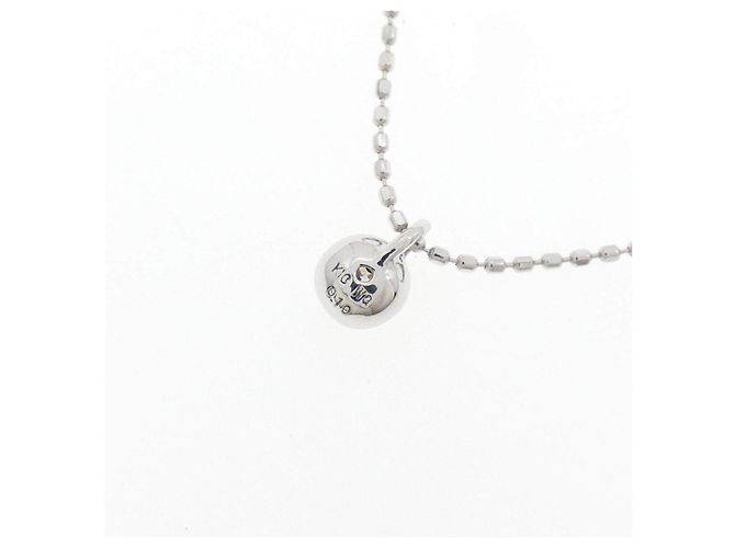 Autre Marque K10 Weißgold Diamant-Halskette Silber - Ansicht 4