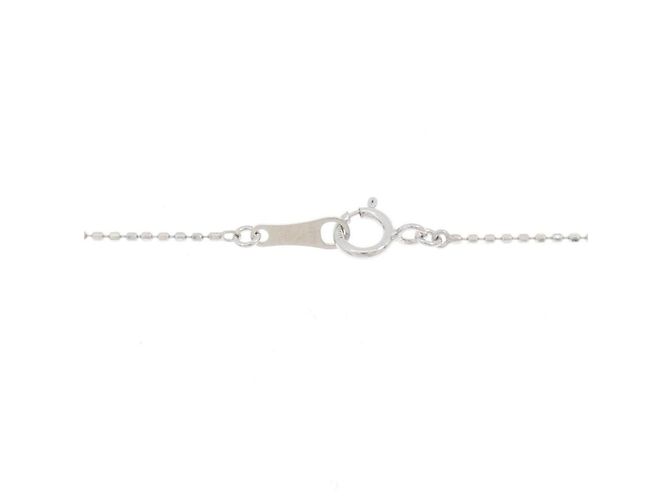 Autre Marque K10 Weißgold Diamant-Halskette Silber - Ansicht 5