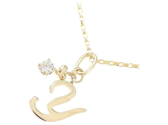 Autre Marque Collana con Diamanti Iniziale Y Au750 D'oro - vista 3