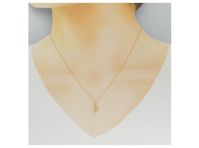 Autre Marque Collana con Diamanti Iniziale Y Au750 D'oro - vista 6