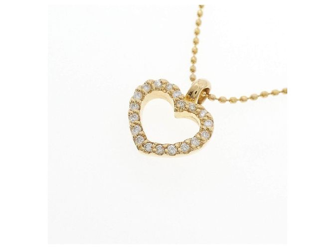 Autre Marque Au750 Herz-Diamant-Halskette Golden - Ansicht 3