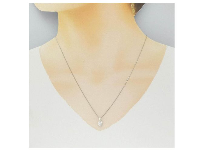 Autre Marque Diamantenhalskette PT950 PT850 Silber - Ansicht 6
